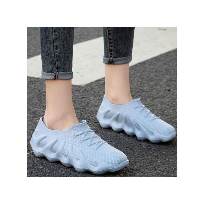 Rain Shoes Women's Short Rubber Shoes Fashion Wear Non-slip Waterproof Blue