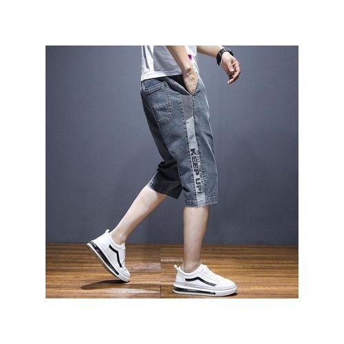 Men's Summer Thin Denim Shorts - Grey