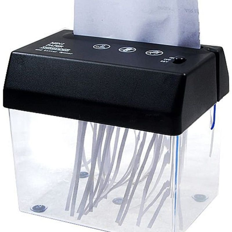 Portable Mini Paper Shredder Electric USB Battery Operated