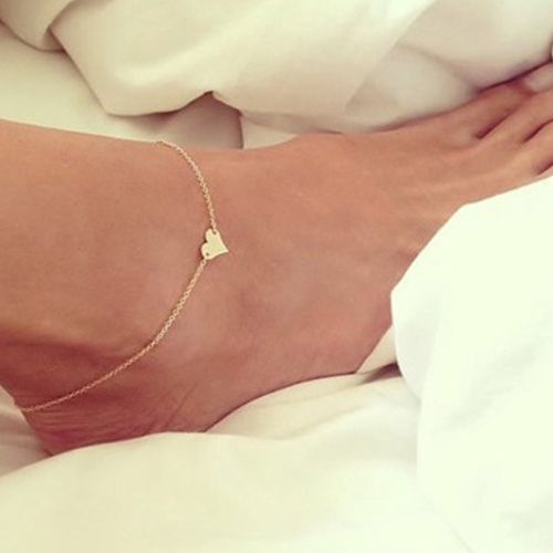 Summer Simple Silver Color Bead Chain Anklet Bohemian Vintage Footwear Leg