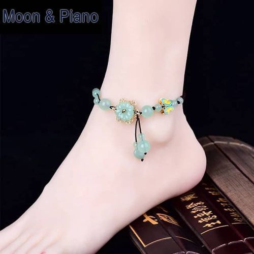 Hand-Woven Anklet Braided Leg Chain