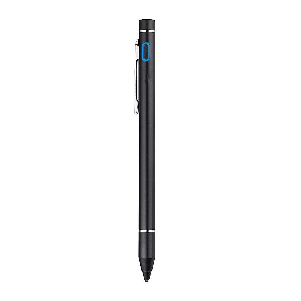 Universal Rechargeable Capacitive Stylus Pen For IOS Android Tablet Black (black)