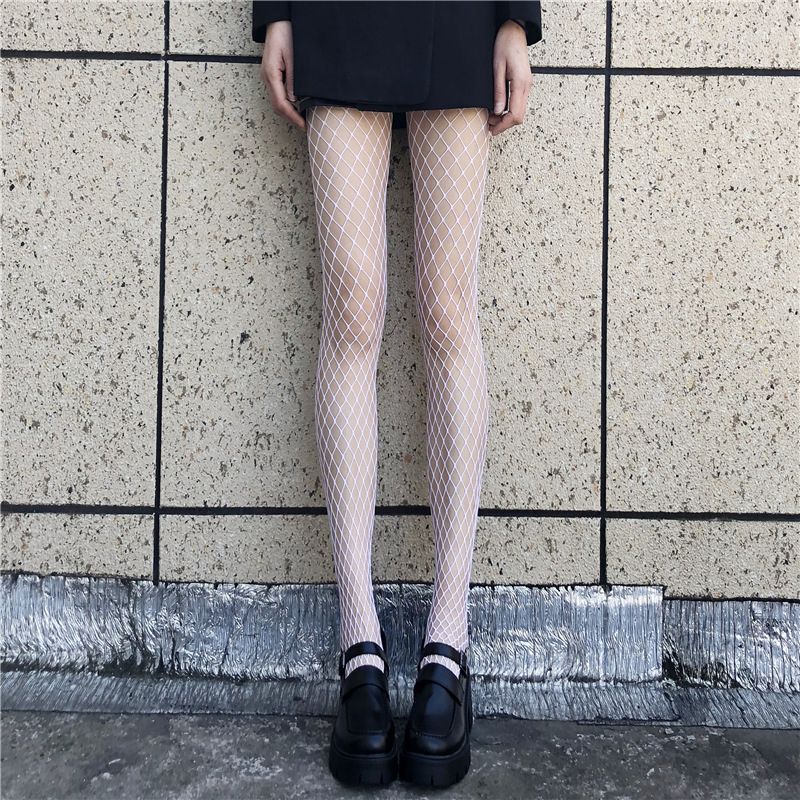 Y Lady Tights Women Lltery Thigh High Waist Stockings Gothic Lolita Mesh Nets Fishnet Hose Ladies Gifts Medium Mesh