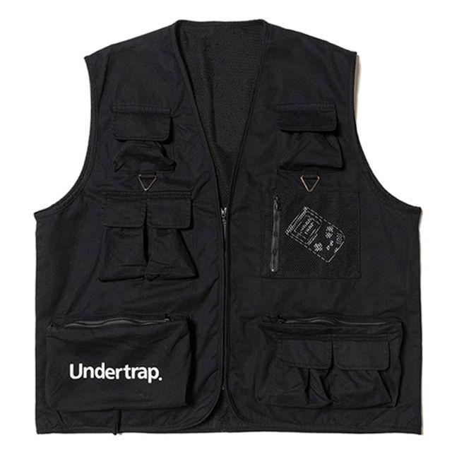 Bonita Vida Utility Multi Zipper Pockets Sleeveless Jackets Tool Jacket