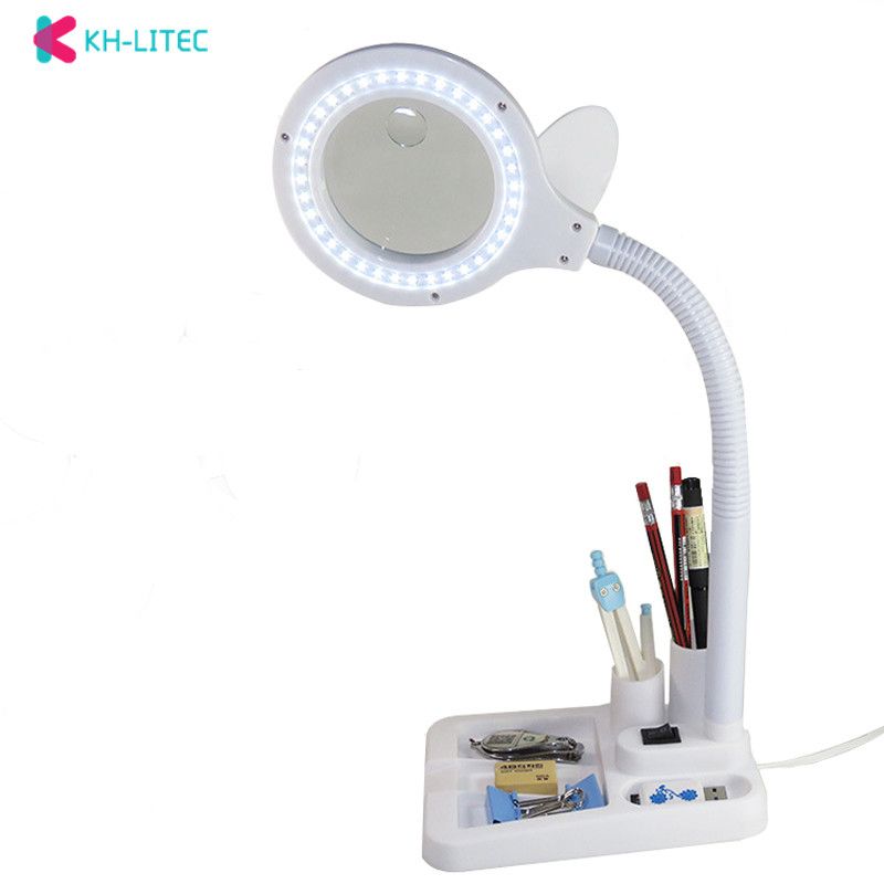 Flexible 5X 10 EU Plug 40 LED Lights Magnifying Glass