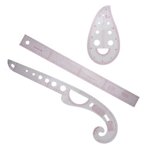 3 Piece Sewing Ruler Set