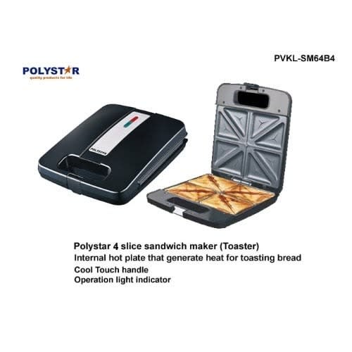 4 Slice Sandwich Maker - Pvkl-sm604b4 - 100W