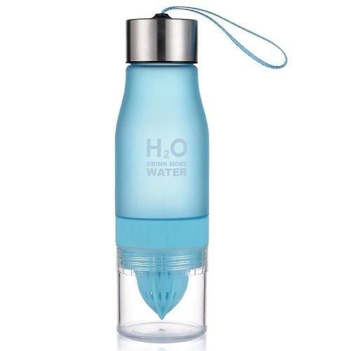 H2O Water Bottle With Citrus Press-blue
