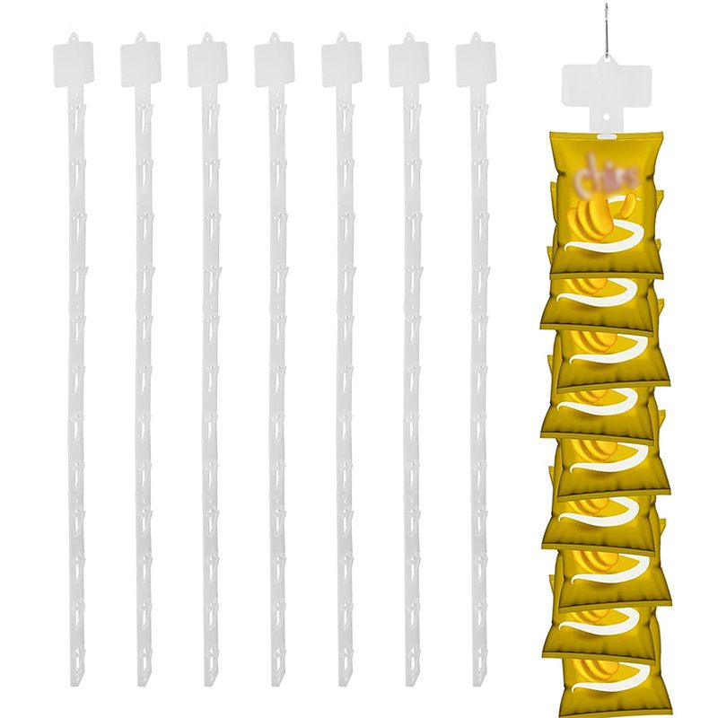 Transparent Supermarket Sh Hanger Plastic Hanging Strips Store Hang Snacks Display Hanger Hooks Pvc Merchandising Clip Strips