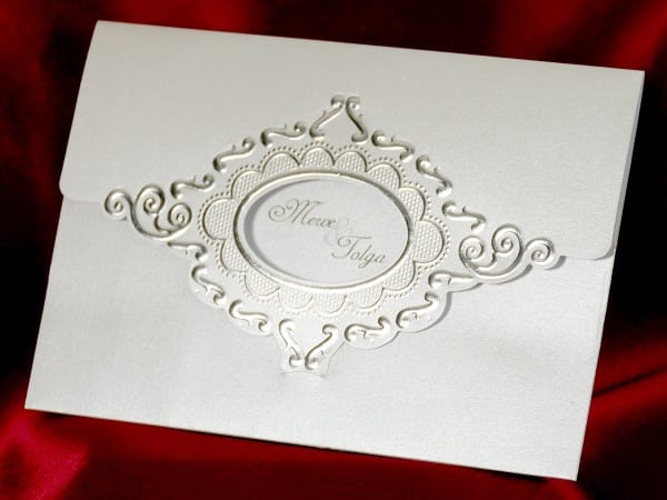Aab Wedding Invitation Card - Silver - 506 - Pack of 100
