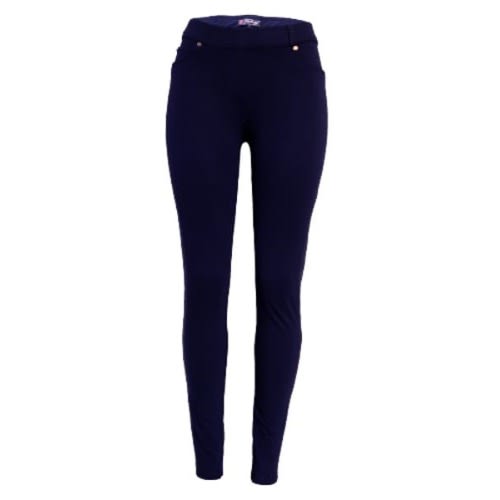 Ladies' Luxury Stoned Thick Jeggings - Navy Blue