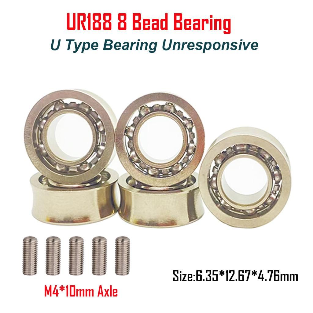5Pcs Metal Yoyo Bearing UR188 R188 Responsive Unresponsive Bearings with Axles for Yoyo Ball Toy Parts 8 Bead 10 Bead