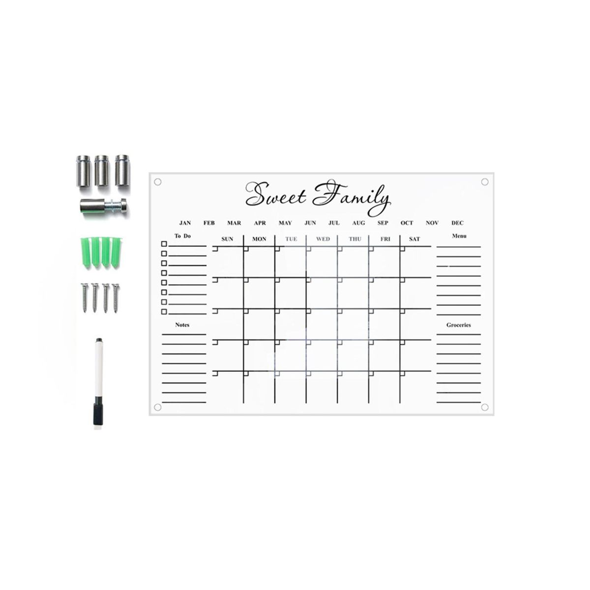 1 Set Note Board Easy Installation Notepad Board
