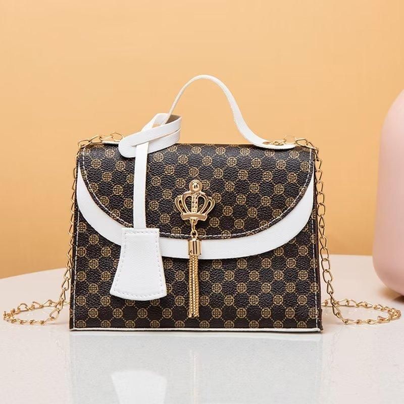 Women Crossbody Bag Leather Hand Bag For Ladies Tassels Handbags White