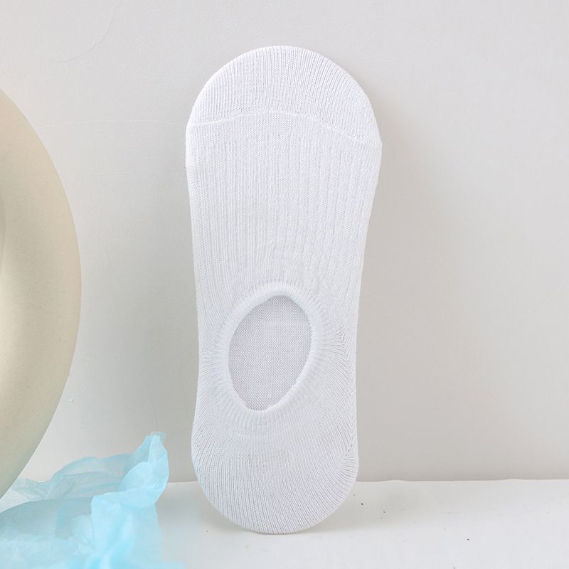 10 Pairs Of Comfortable Invisible Shallow Cut Socks-004 White(Nude Socks)/10 Pairs