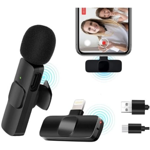 K9 Dual Microphone Lightening Connector Wireless Microphone
