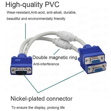 Vga Splitter Cable 2 Port