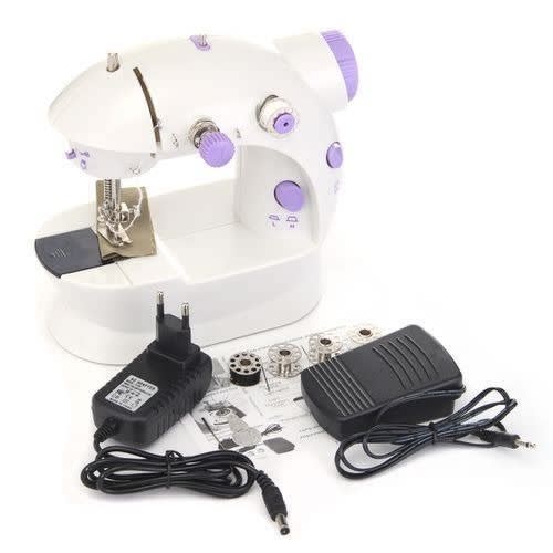 Mini Sewing Machine With Foot Pedal And Light - Electric & Battery Operated