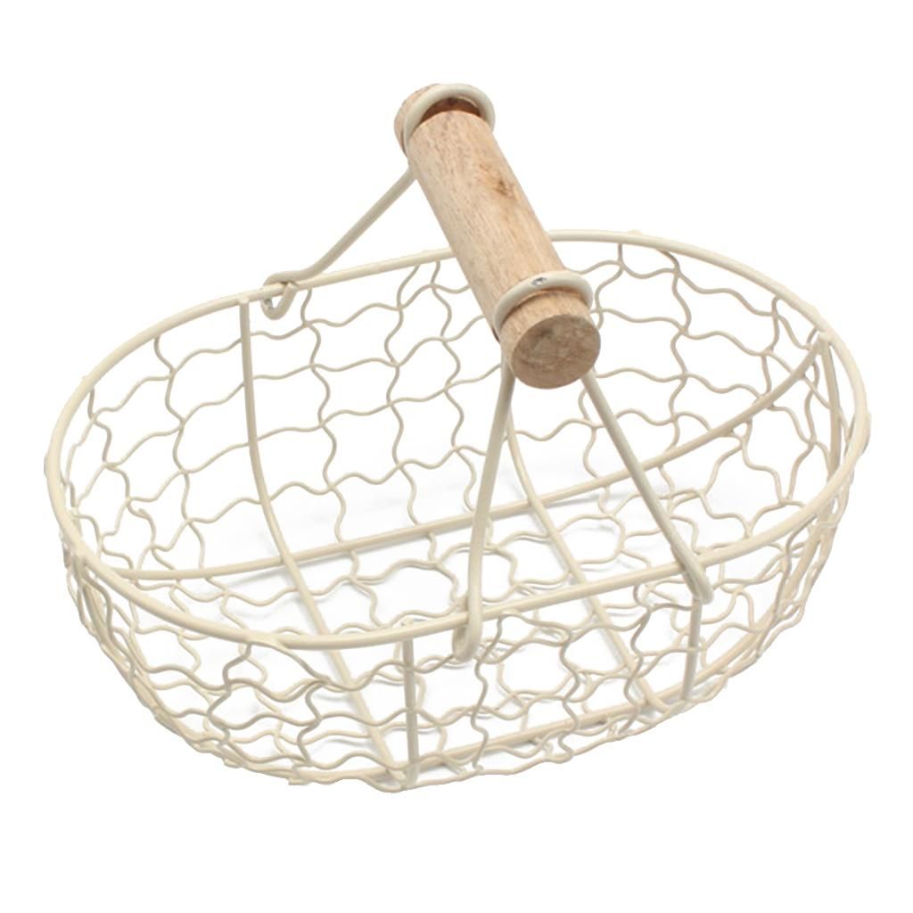 Retro  Bread Storage Basket Food Container Fruit  Beige
