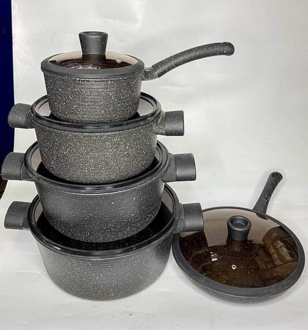4 Non Stick Cooking Pots, And Frying Pan