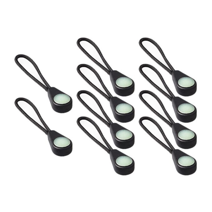 10x Luminous Zipper Pull Replacement Zipper Tags For Backpack Jacket