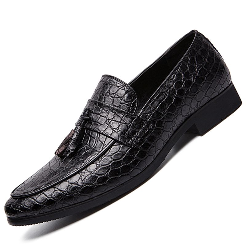 EUR Size 38-47 Men Dress Shoes Luxury Handmade Party Wedding Leather Shoes Formal Oxford Shoe Black