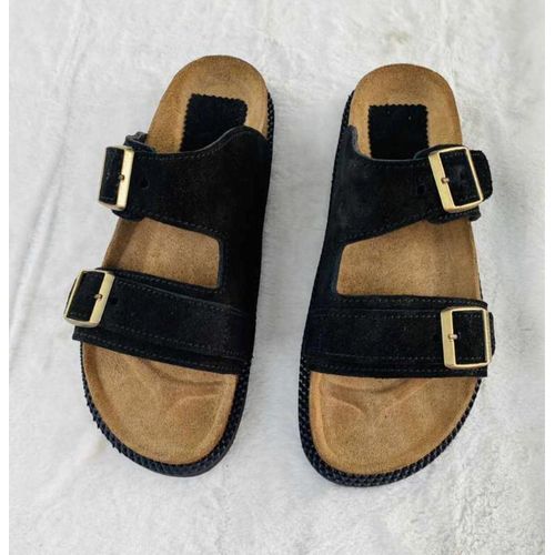 Simple Men Black Berkins-Slide Design Pams- Black