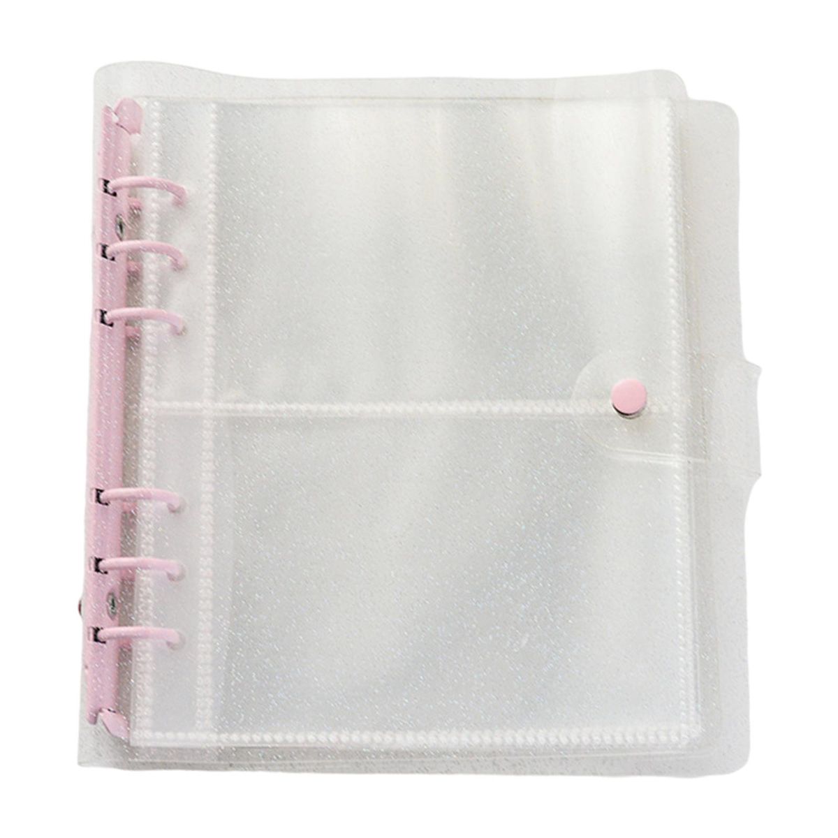 Clear Sleeves Binder Business Card Protectors Pink