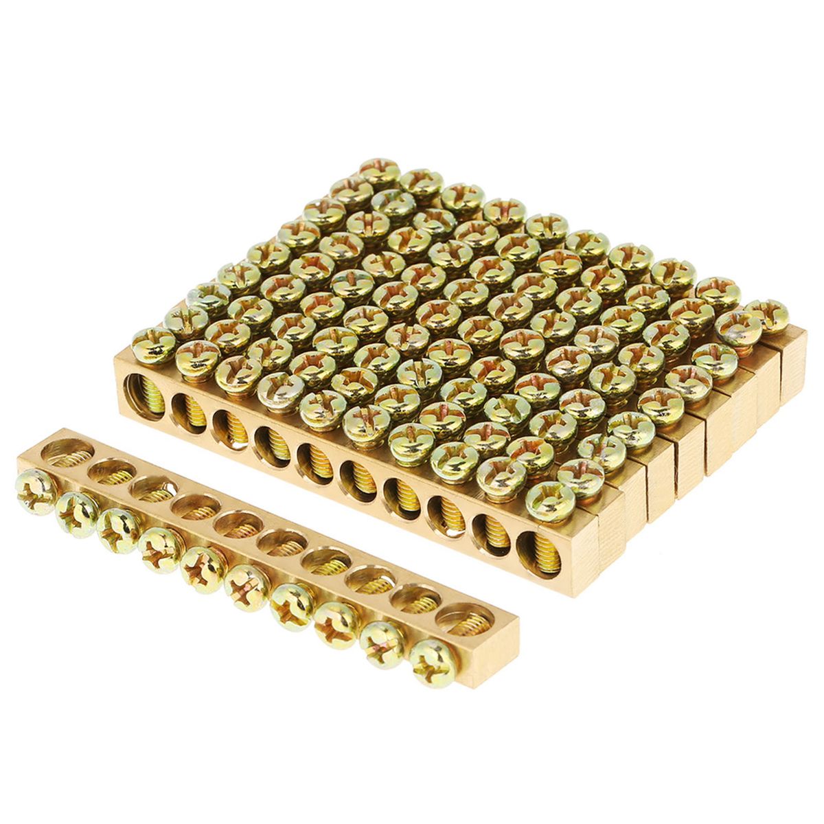 10pcs 10-Hole Electrical Distribution Wire Screw Terminal