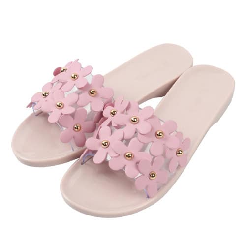 Lovely Flowers Women's Jelly Fashion Slippers – Nude