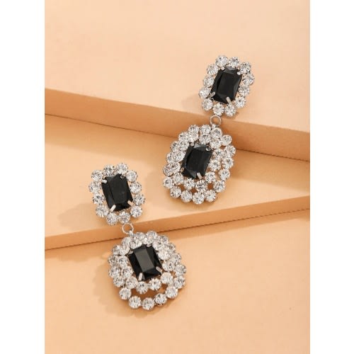 Vintage Crystal Drop Rhinestone Earring