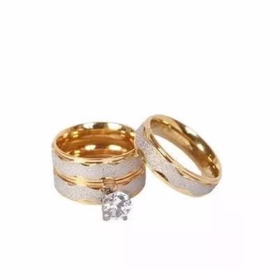 Wedding Ring - Set Of 3- Gold