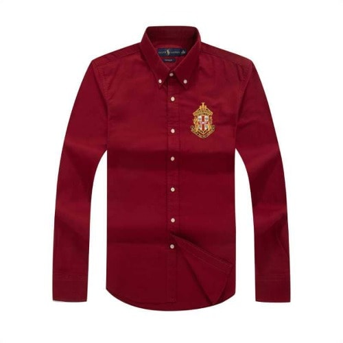 Embroidered Mens  Red Shirt