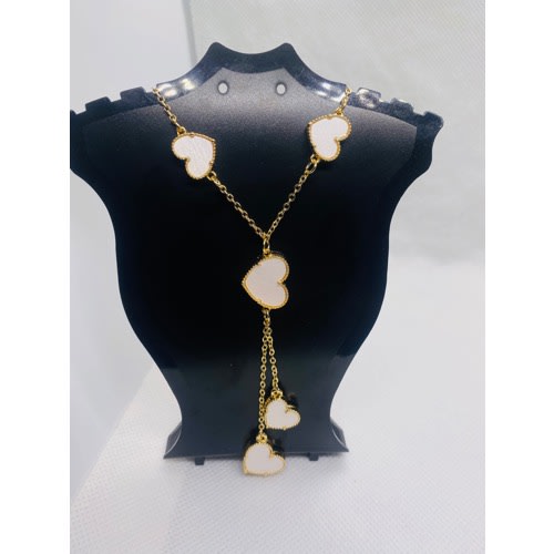 Heart Necklace - White