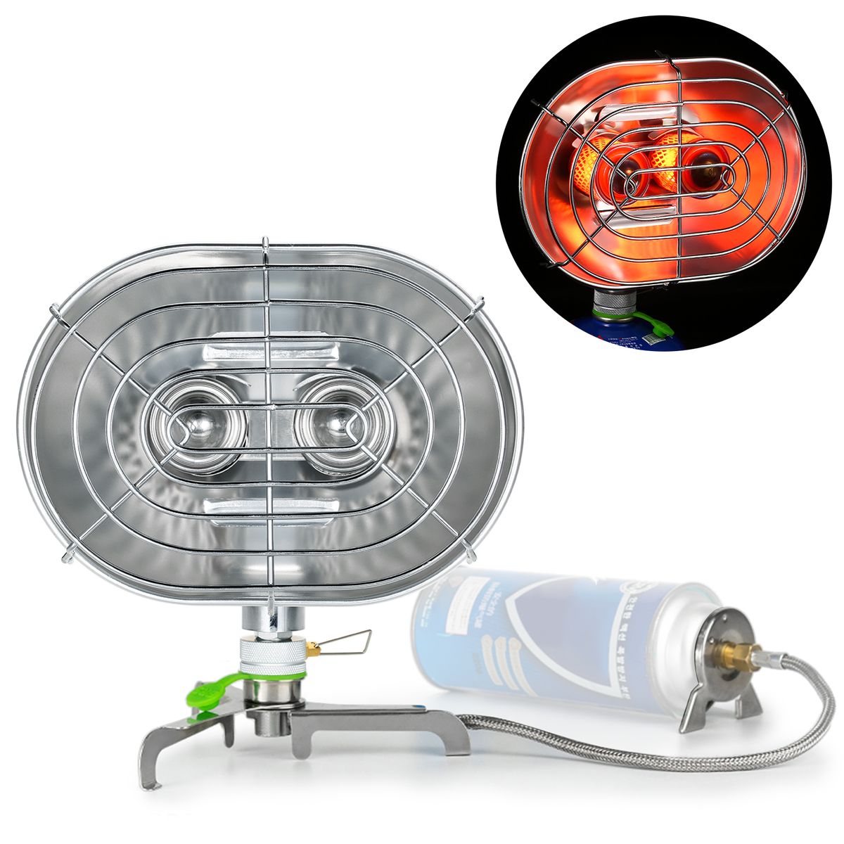 Double Head Outdoor Heater Portable Infrared Ray Camping