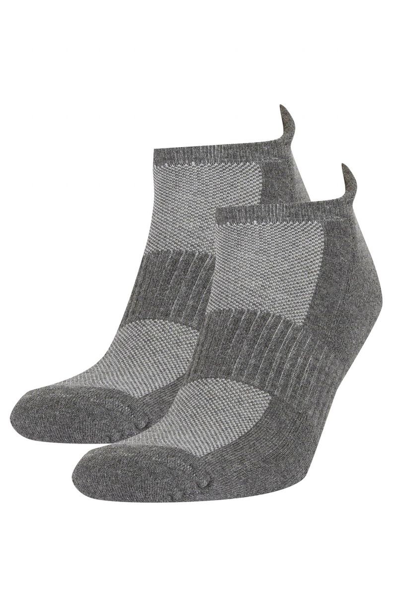 2-Piece Man Low Cut Low Cut Socks - Grey