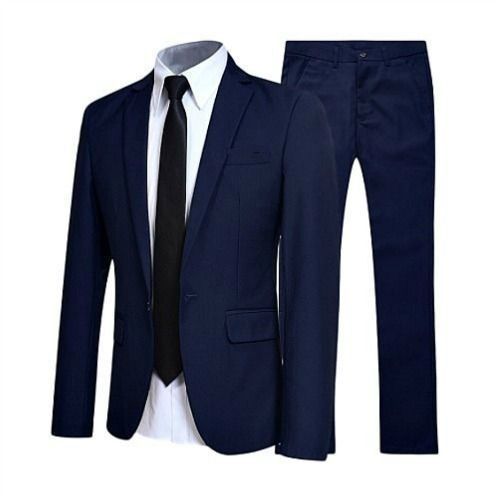 Smart Men's Suit - Navy Blue