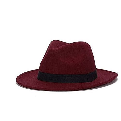 Quality Unisex Fedora Hat In Wine