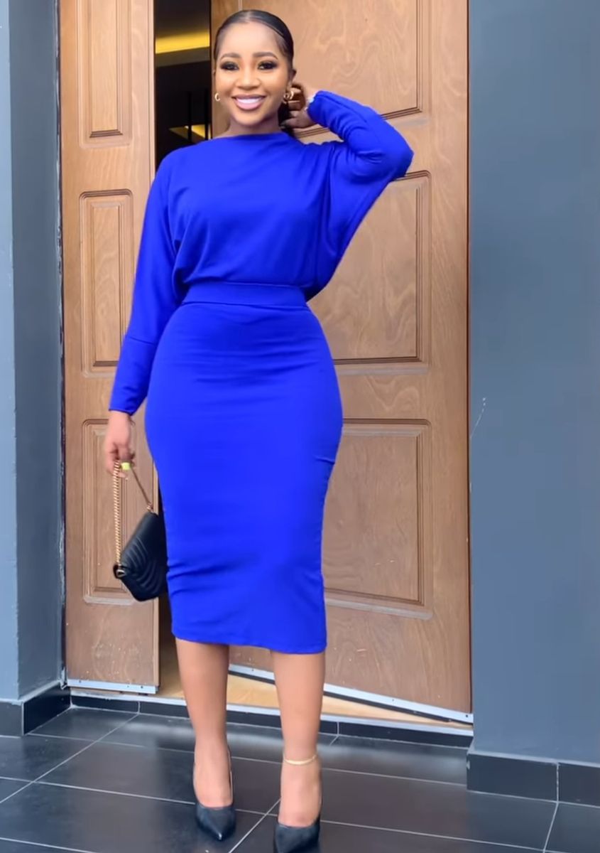 Chommy Classy Blue Classy Two Piece Set