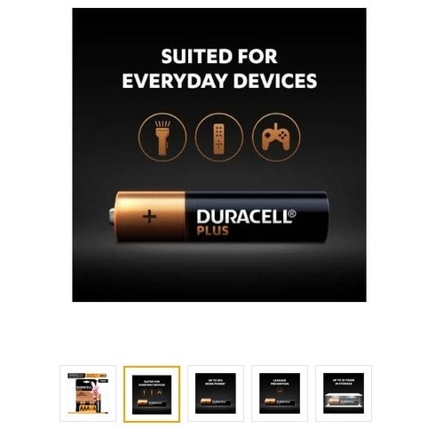 Plus Alkaline Battery- AAA  X 4 - 1 pack