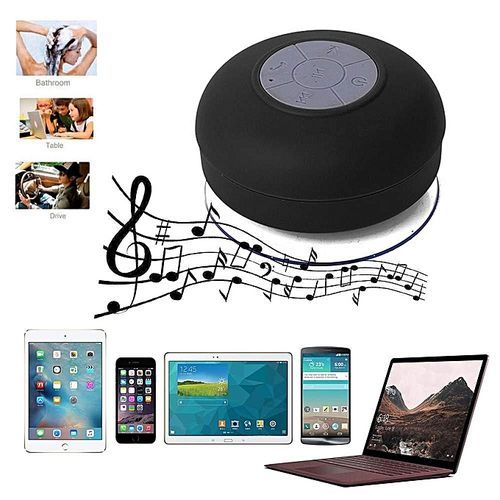 1PC Portable Waterproof Wireless Stereo Bluetooth Speaker FM Radio Black Music HT-S
