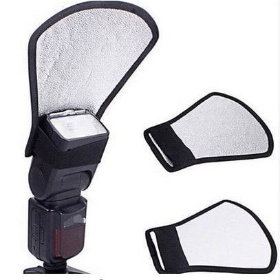 2 In 1 Camera Flash Diffuser & Reflector Softbox - Silver And White