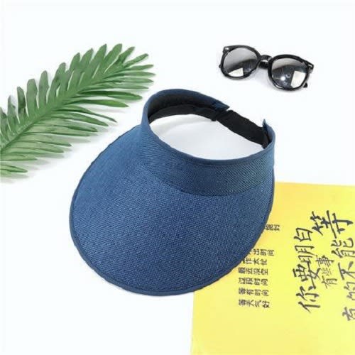 Women's Wide Brim Visor Hat - Blue
