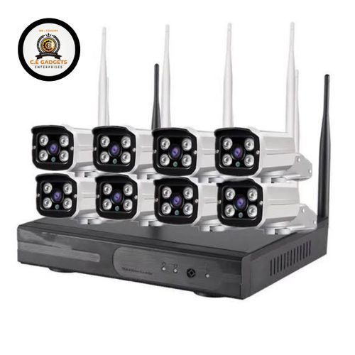 Wireless Kits 8 Channels NVR And 4 CCTV Cameras