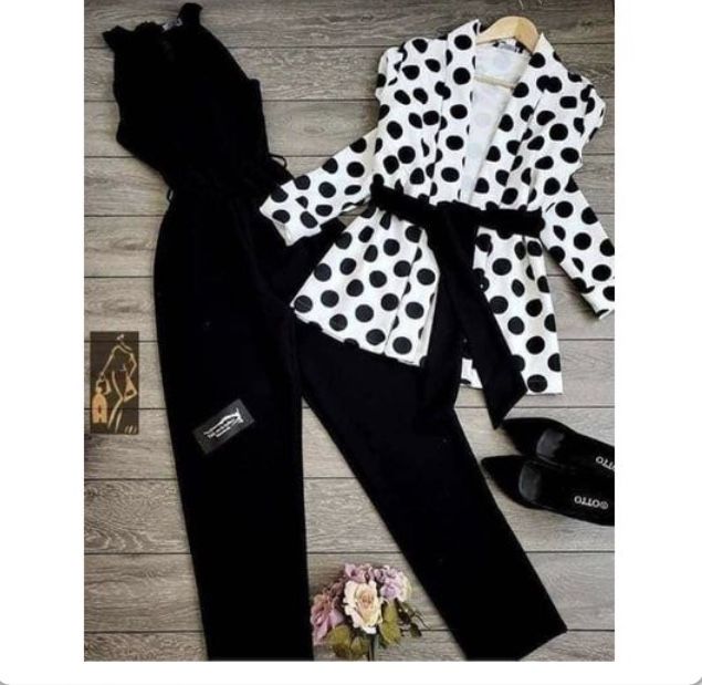 Trendy Ladies Cooperate Jumpsuit And Jacket