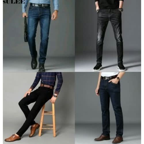 Men's Smart Jeans - Blue, Mixed Black, Black, Dark Blue