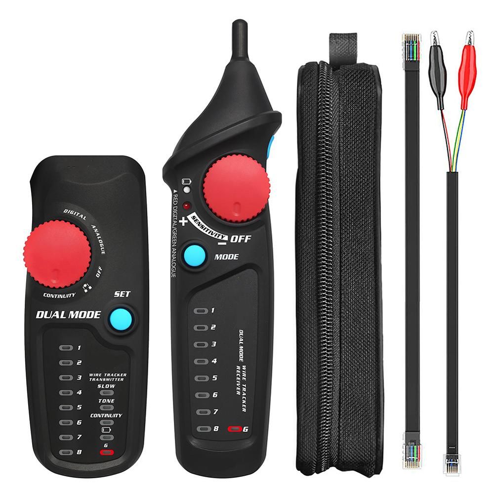 MAXRIENY FWT82 Digital and Analog Dual Mode Network Cable Tracker Wire Toner RJ45 RJ11 Ethernet LAN Tracer Analyzer Detector Line Finder Wire Tracking
