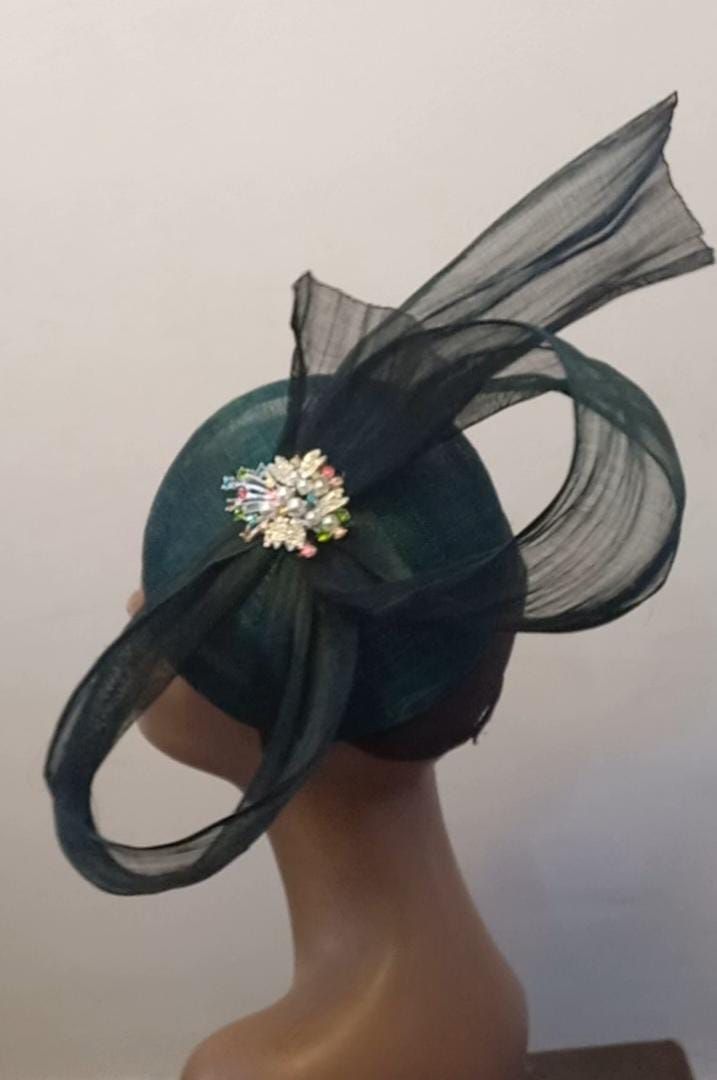 Teal Green Fascinator