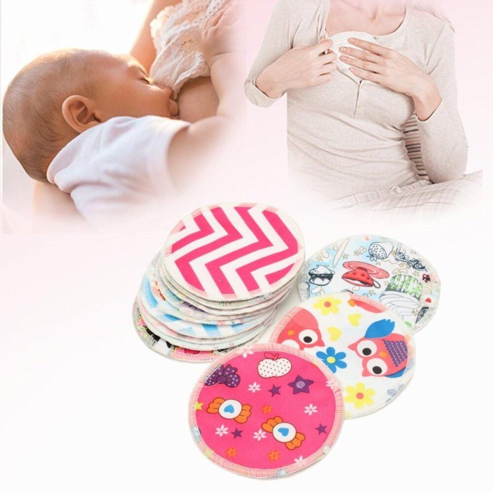 12x Bamboo Waterproof Leakproof Anti-spill Washable Nursing Breastfeeding Pads