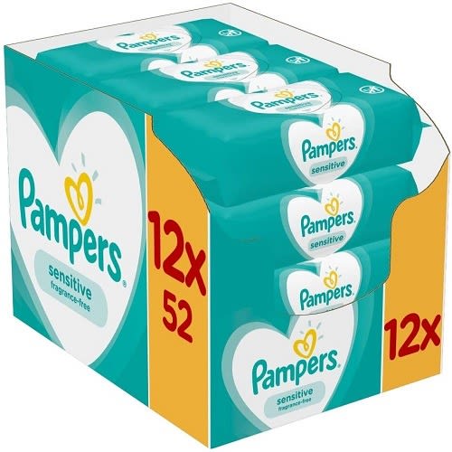 Sensitive Baby Wipes, 12 Packs (624 Wipes)